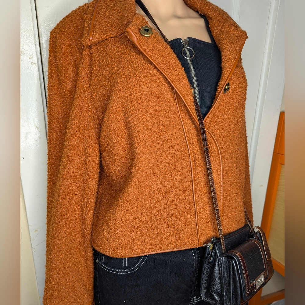 Ryegrass Colorado Rust Tweed Snap Closure Jacket Size L
